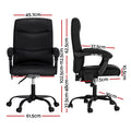 Artiss Massage Office Chair 2 Point PU Leather Black