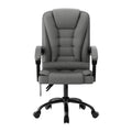 Artiss Massage Office Chair 2 Point Black Fabric