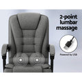 Artiss Massage Office Chair 2 Point Black Fabric