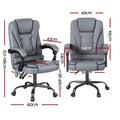 Artiss Office Chair 4-Point Massage Ergonomic Recline PU