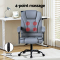 Artiss Office Chair 4-Point Massage Ergonomic Recline PU