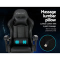 Artiss Gaming Office Chair 2 Point Massage Footrest Black