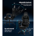 Artiss Gaming Office Chair 2 Point Massage Footrest Black
