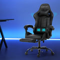 Artiss Gaming Office Chair 2 Point Massage Footrest Black