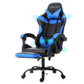 Artiss Gaming Office Chair 2 Point Massage Blue Footrest