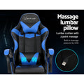Artiss Gaming Office Chair 2 Point Massage Blue Footrest