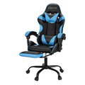 Artiss Gaming Office Chair Massage 2 Point Footrest Cyan Blue