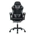 Artiss Gaming Office Chair 2 Point Massage Footrest Grey