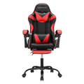 Artiss Massage Gaming Office Chair 2 Point Red Footrest