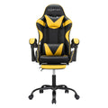 Artiss Gaming Office Chair 2 Point Massage Yellow Footrest