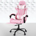Artiss Gaming Office Chair 2 Point Massage Footrest Pink