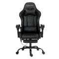 Artiss Gaming Office Chair 6 Point Massage Black Footrest