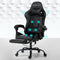 Artiss Gaming Office Chair 6 Point Massage Black Footrest