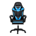 Artiss Gaming Chair 6 Point Massage LED Footrest Cyan Blue