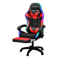 Artiss Gaming Office Chair 6 Point Massage LED Footrest Red