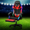 Artiss Gaming Office Chair 6 Point Massage LED Footrest Red
