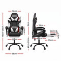 Artiss Ergonomic Gaming Office Chair with 2 Point Message Black
