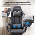 Artiss Gaming Office Chair Fabric Ergonomic with 2 Point Message Grey
