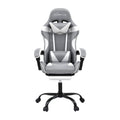 Artiss Gaming Office Chair Fabric Ergonomic with 2 Point Message Light Grey