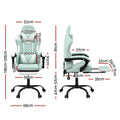 Artiss Ergonomic Gaming Office Chair with 2 Point Message Mint Green