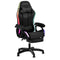 Artiss Gaming Chair 12 RGB LED Massage Footrest Black