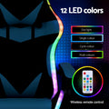Artiss Gaming Office Chair RGB LED Massage Footrest Cyan