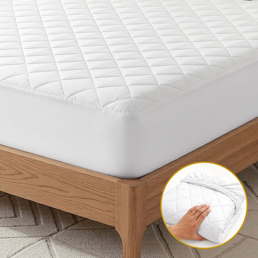 Giselle Waterproof Mattress Protector QUEEN Cotton Quilted