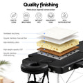 Zenses Massage Table 55cm Portable 2 Fold Aluminium Beauty Bed Black