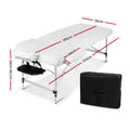 Zenses Massage Table 55cm 2 Fold Portable Aluminium Beauty Bed