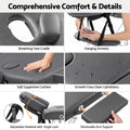 Zenses Massage Table 55cm Portable 2 Fold Aluminium Beauty Therapy Bed Grey