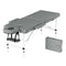 Zenses Massage Table 55cm 2 Fold Portable Aluminium Grey