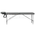 Zenses Massage Table 55cm 2 Fold Portable Aluminium Grey