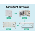 Zenses Massage Table 75cm 2 Fold Portable Aluminium White Beauty