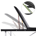 Zenses Massage Table 60cm 3 Fold Portable Aluminium Black Beauty
