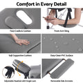 Zenses 3-Fold Portable Massage Table 60cm Adjustable Backrest & Height, Aluminium Beauty Bed Grey