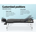 Zenses Massage Table 80cm 3 Fold Portable Aluminium Beauty Bed