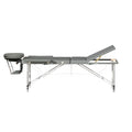 Zenses Massage Table 75cm Portable 3 Fold Aluminium Grey