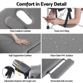 Zenses 3-Fold Portable Massage Table 80cm Adjustable Backrest & Height, Aluminium Beauty Bed Grey