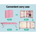 Zenses Massage Table 85cm 3 Fold Portable Aluminium Pink