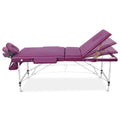 Zenses 75cm Portable 3 Fold Massage Table Aluminium Beauty Bed