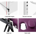 Zenses 75cm Portable 3 Fold Massage Table Aluminium Beauty Bed