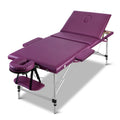 Zenses 75cm Portable 3 Fold Massage Table Aluminium Beauty Bed