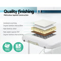 Zenses Massage Table 75cm 3 Fold Portable Aluminium White Bed