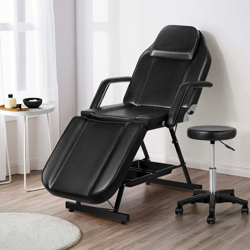 Zenses 3-Fold Massage Table Adjustable Salon Bed Black