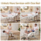 Zenses Beauty Bed with Stool, White, Adjustable Facial Massage Table, Tattoo Chair, Salon Services