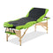 Zenses Massage Table 70cm 3 Fold Portable Wooden Beauty Bed Green