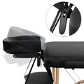 Zenses Massage Table 70cm 3 Fold Portable Wooden Black