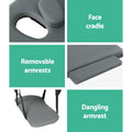 Zenses Massage Table 75cm 3 Fold Portable Wooden Grey Beauty Bed