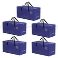 Artiss Moving Bags 5 Pack Heavy Duty Waterproof Blue Large