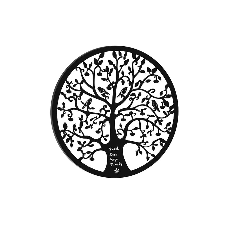 Artiss Metal Wall Art Tree of Life Leaf Round Frame Hanging Decor